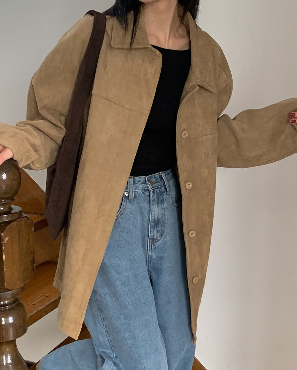 obe suede coat