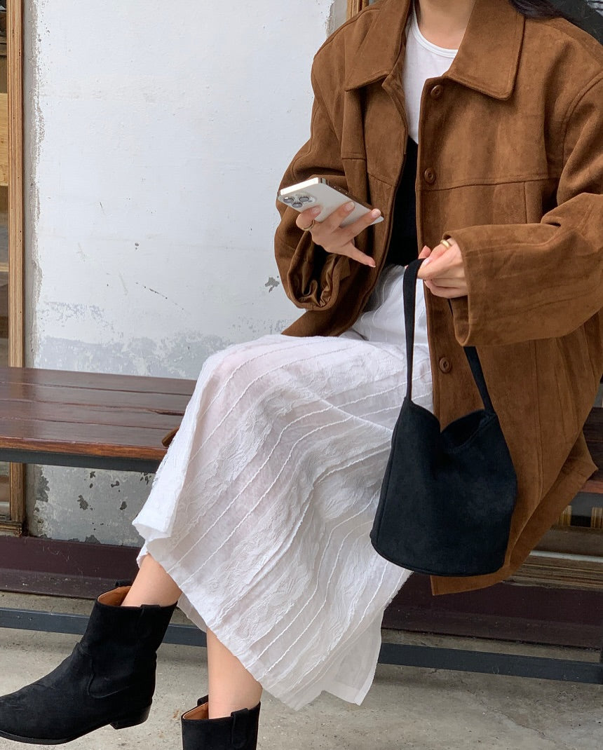 obe suede coat