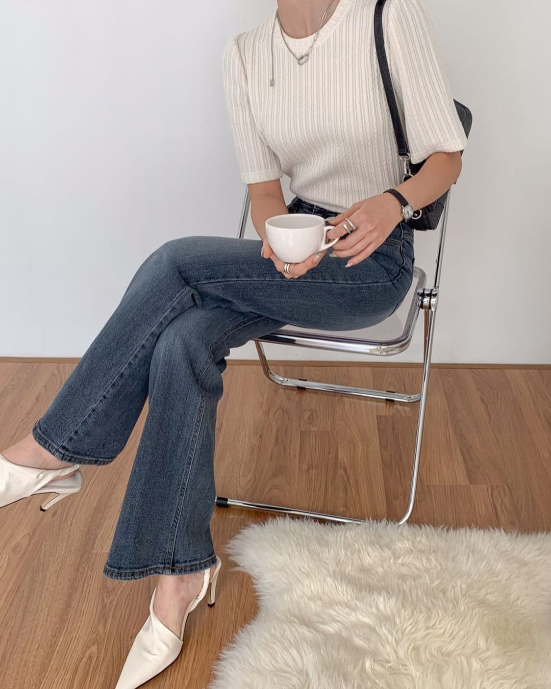 mona span denim pants (boot-cut)