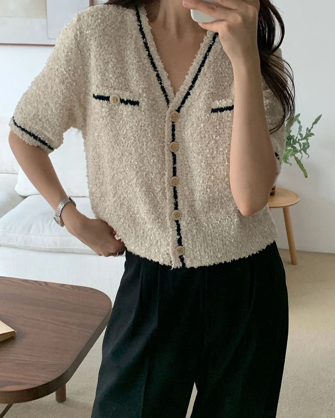 farrah tweed cardigan