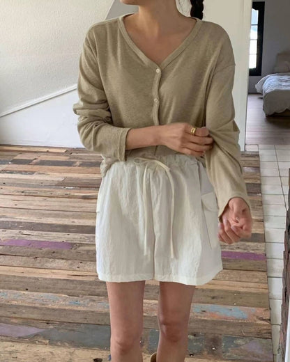 ssom linen cardigan