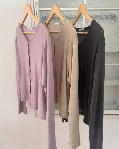 ssom linen cardigan