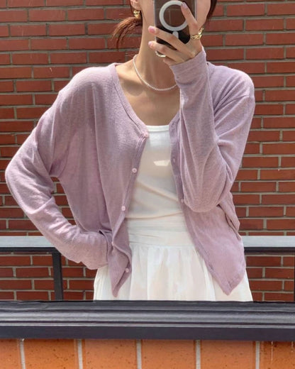 ssom linen cardigan
