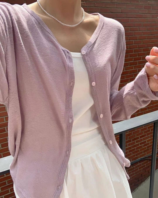 ssom linen cardigan