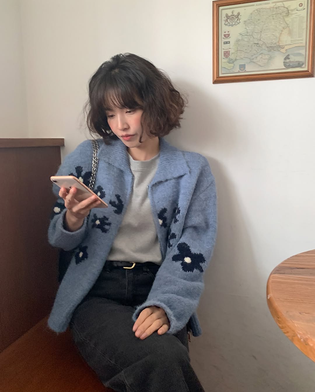 daisy knit cardigan