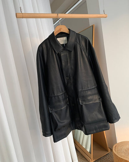 rory string leather jacket (premium)