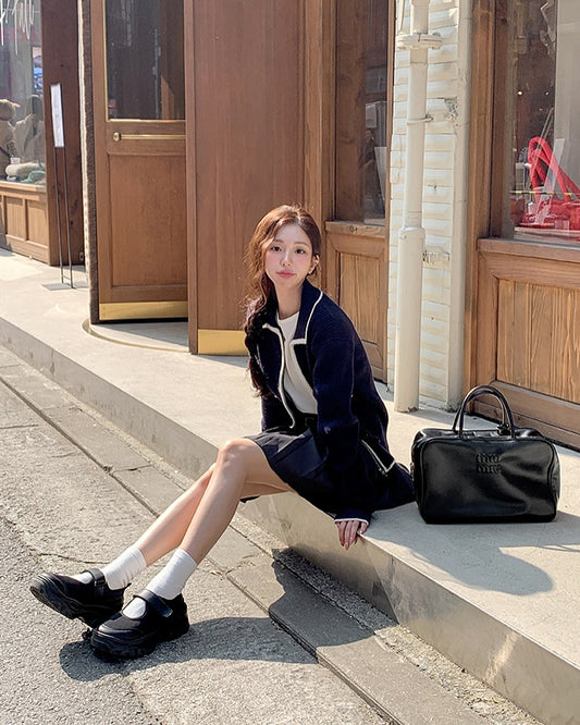 tune zip-up cardigan