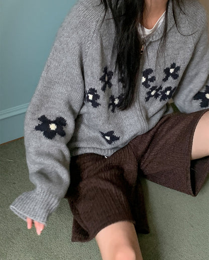 daisy knit cardigan
