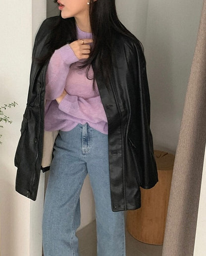 rory string leather jacket (premium)