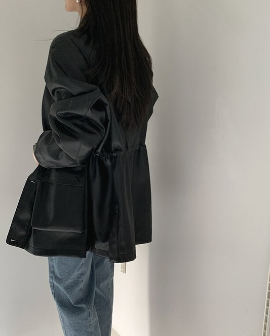 rory string leather jacket (premium)
