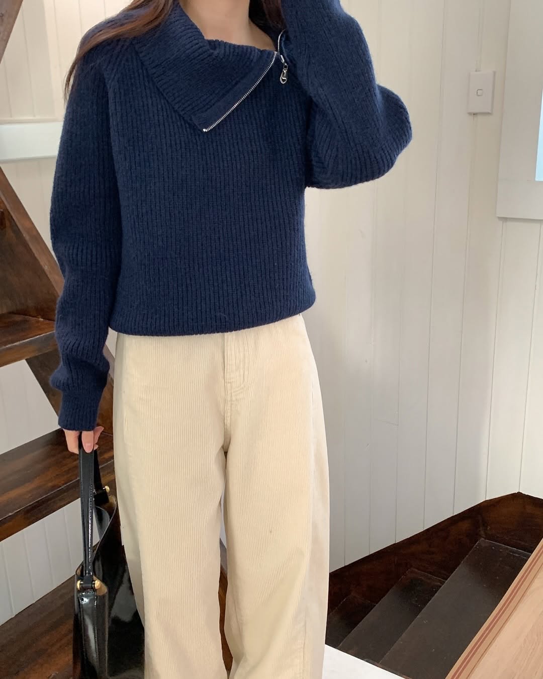 salt zip up knit