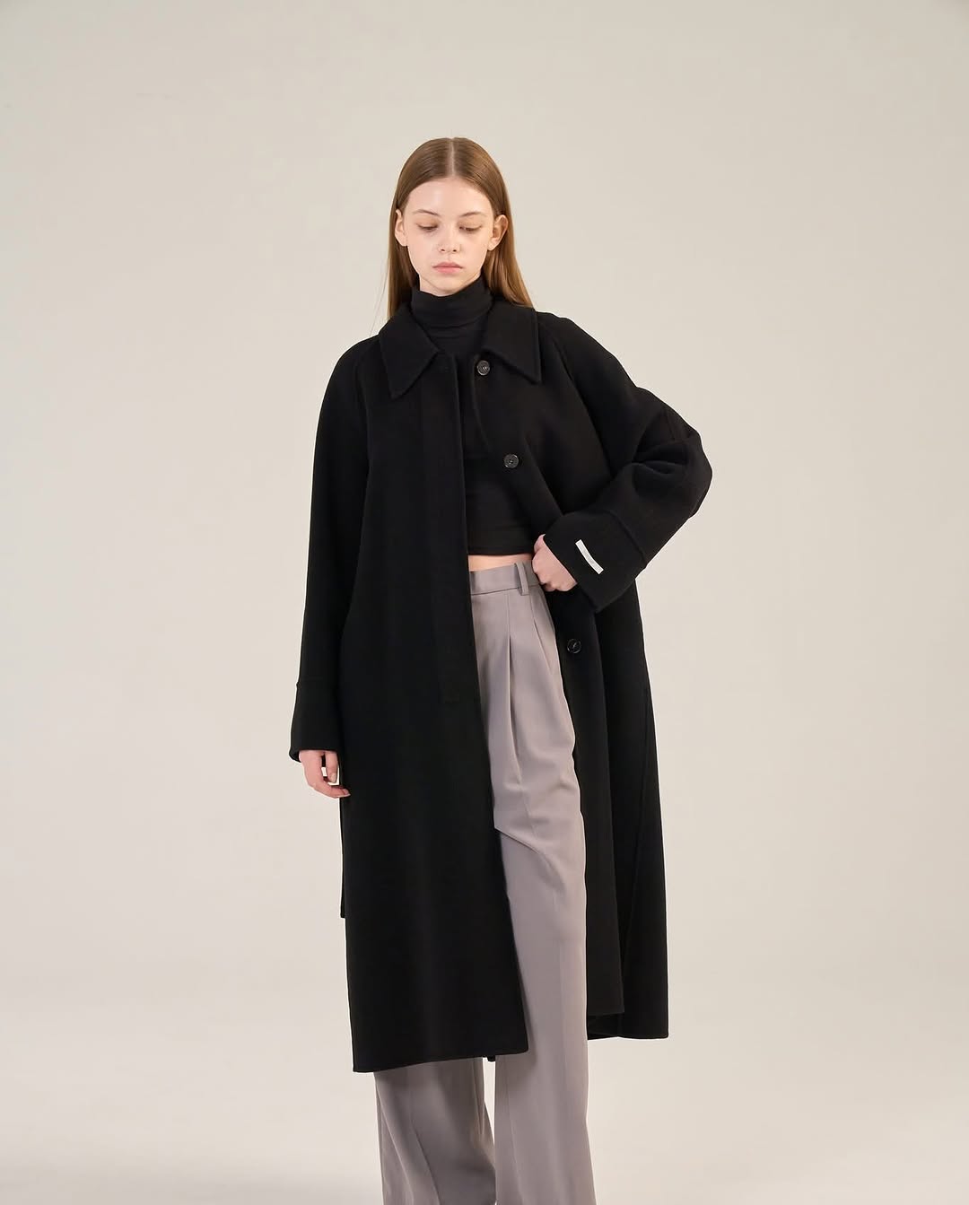 polana classic coat (black)