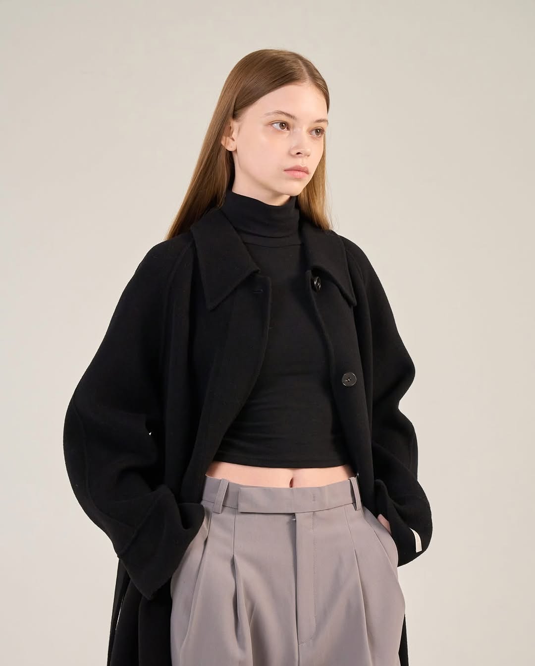 polana classic coat (black)