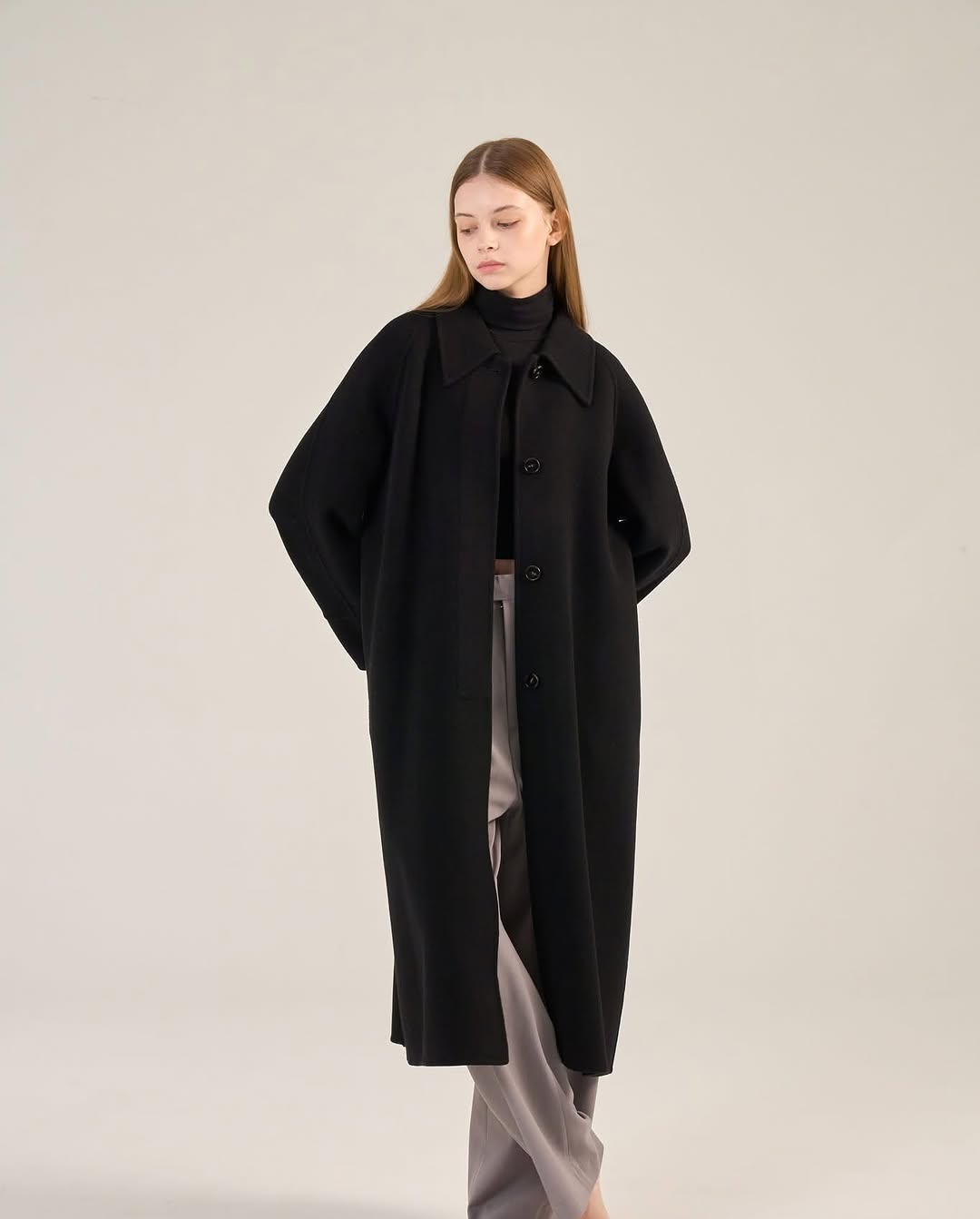 polana classic coat (black)