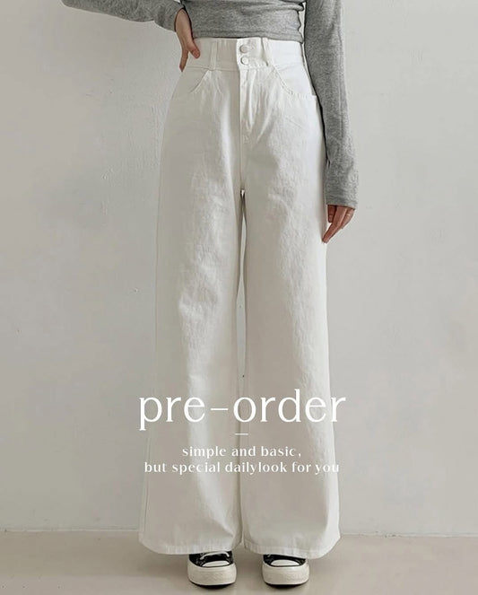 flynn button pants (wide)