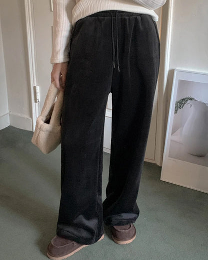 velour fleece pants