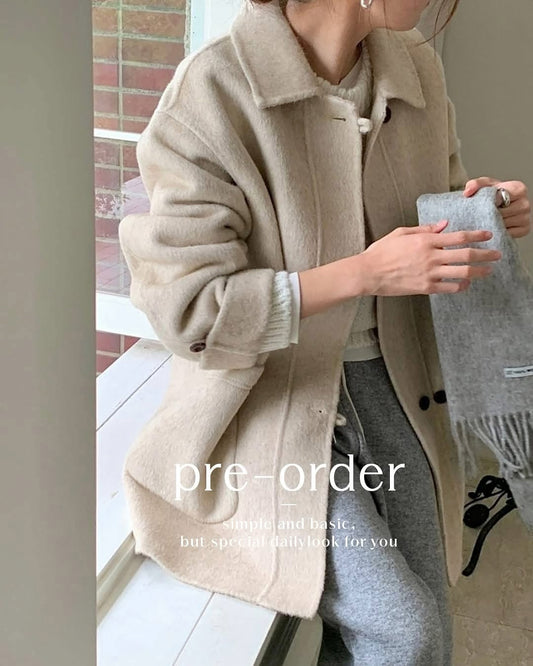 double button handmade coat (pre-order)