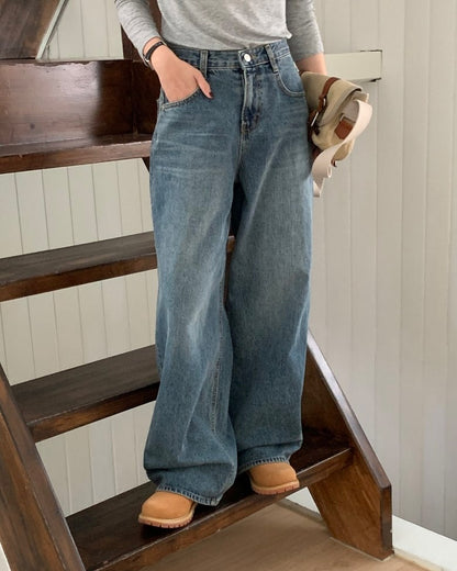 salt denim pants (wide)