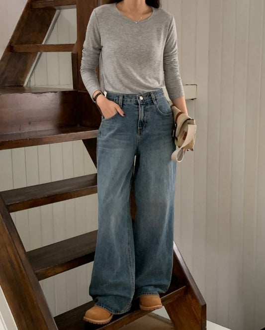 salt denim pants (wide)