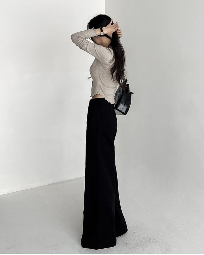 line cotton pants