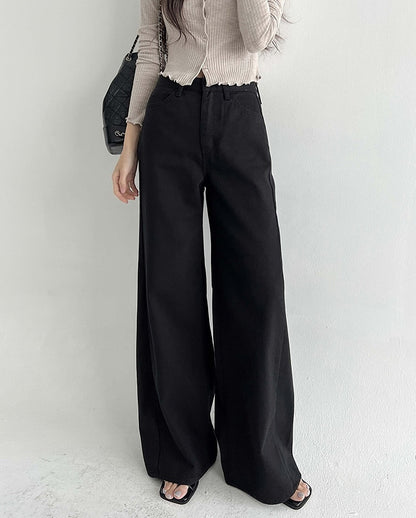 line cotton pants