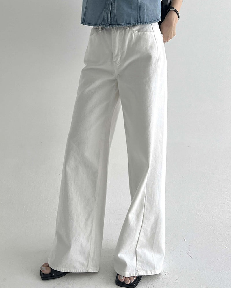 line cotton pants