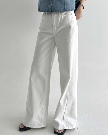 line cotton pants