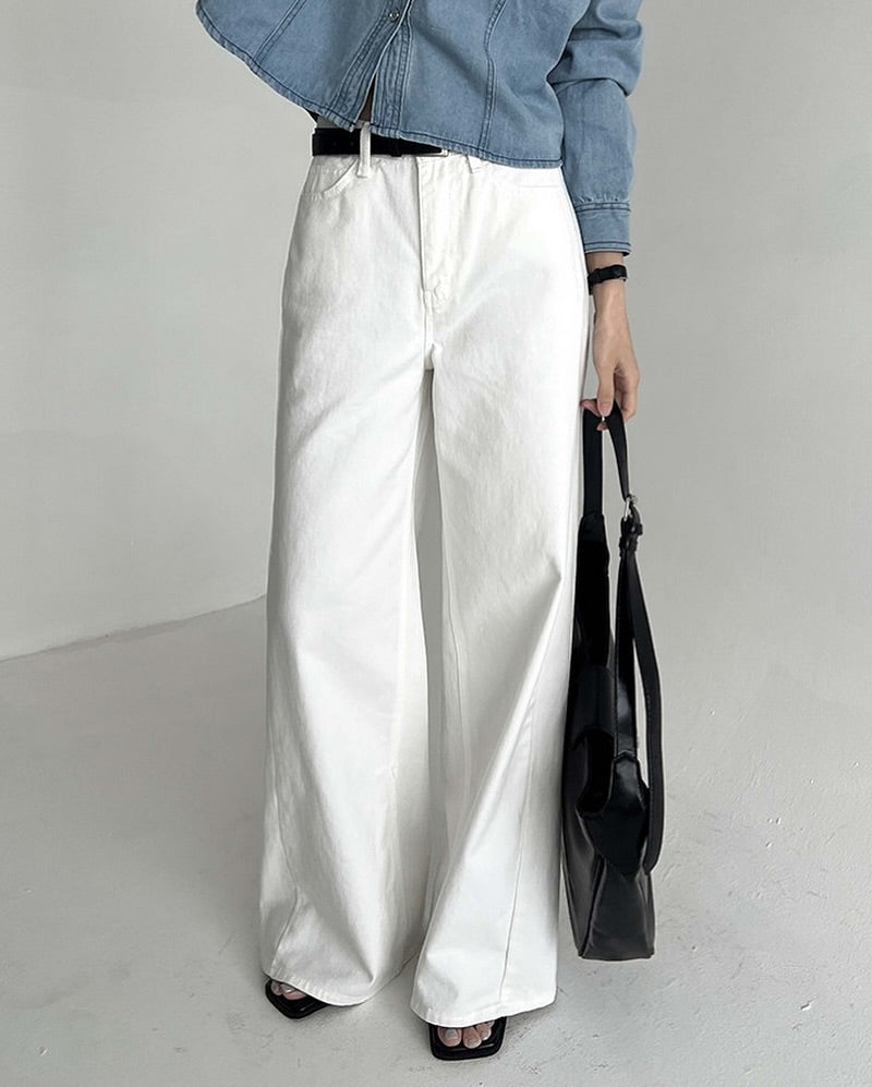 line cotton pants