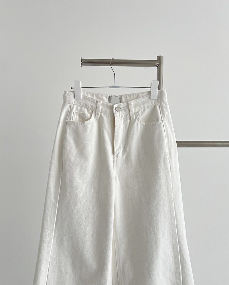 line cotton pants