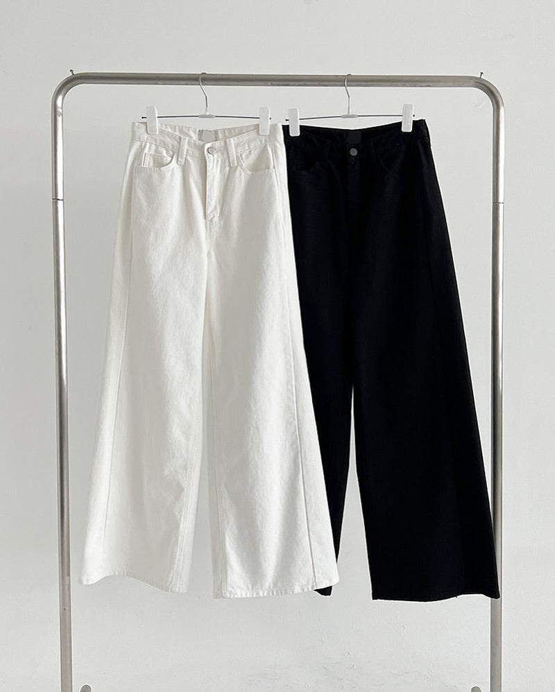 line cotton pants