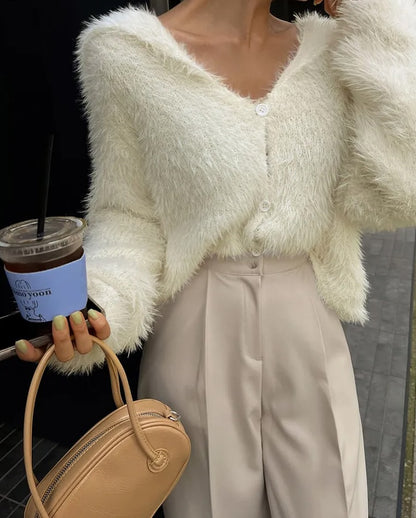sera crop cardigan
