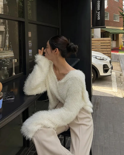 sera crop cardigan