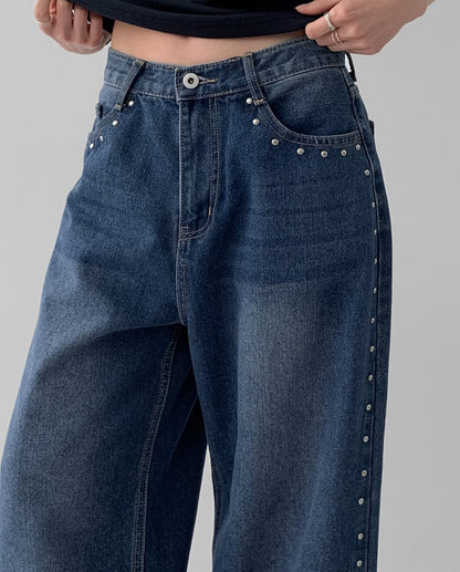logan studede wide pants (pre-order)