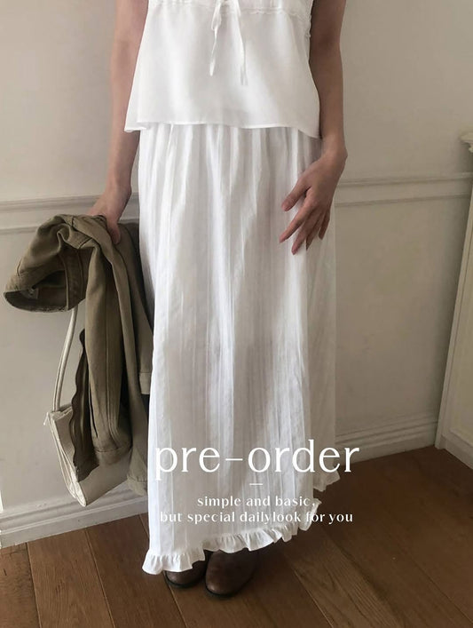 pure frill long skirt (pre-order)