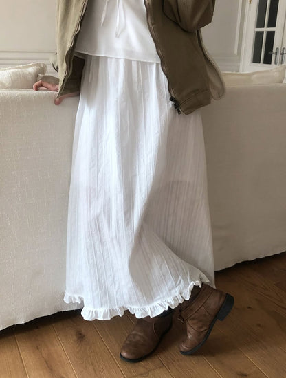 pure frill long skirt (pre-order)