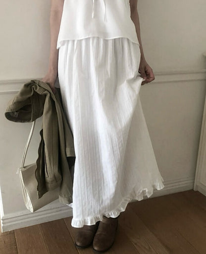 pure frill long skirt