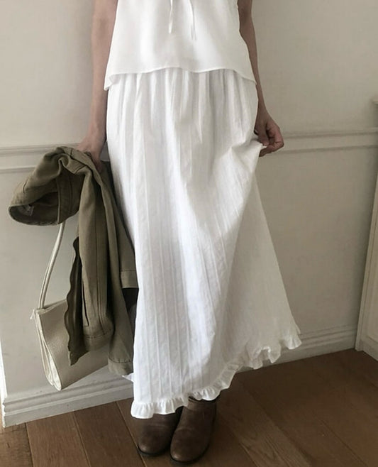 pure frill long skirt