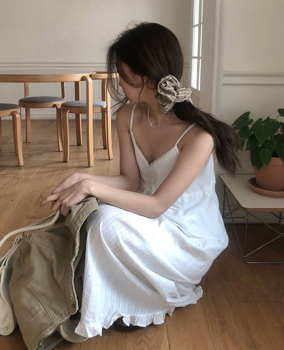 pure frill long skirt