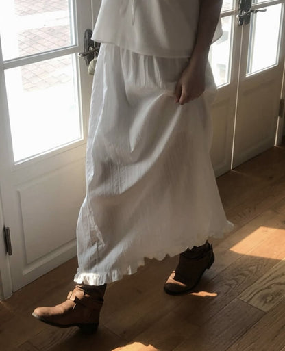 pure frill long skirt