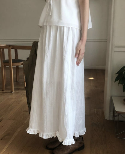 pure frill long skirt