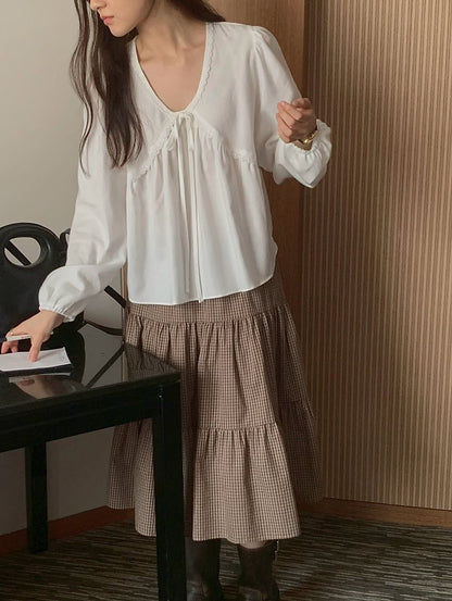 bell lace cotton blouse (pre-order)