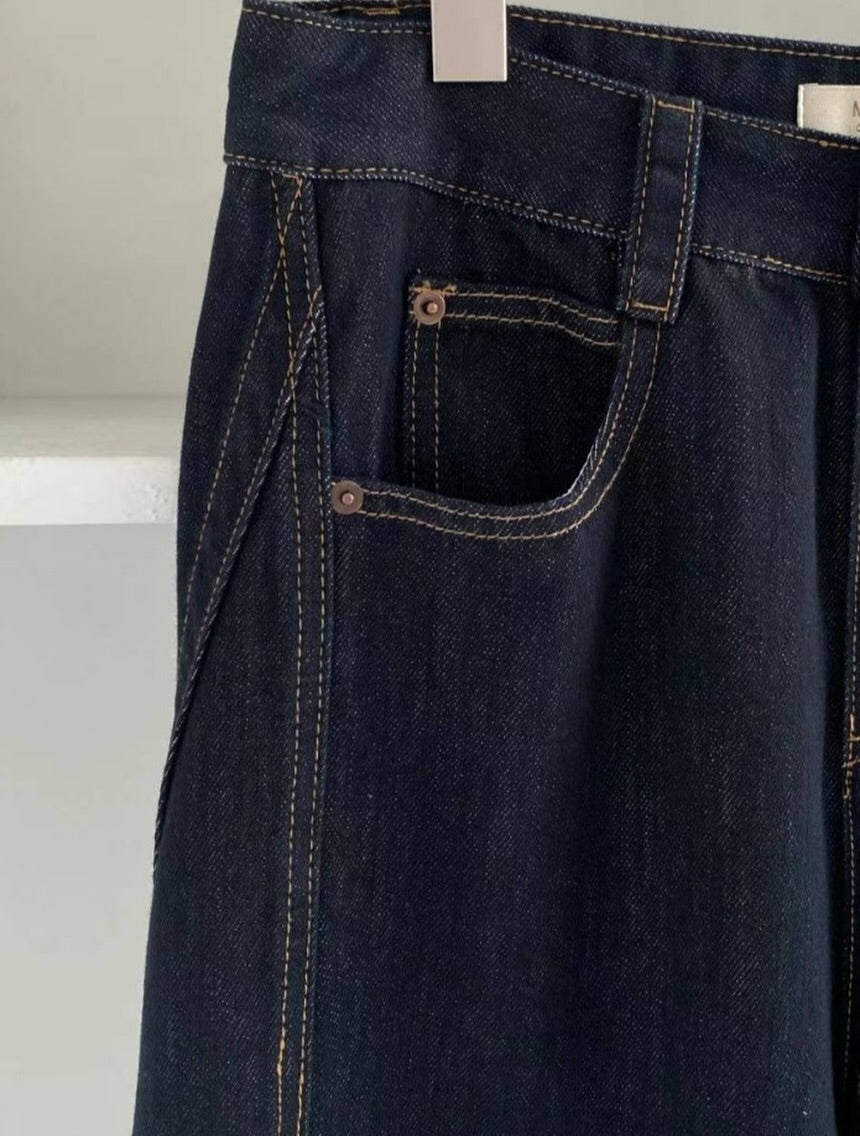 tencel soft denim slacks (pre-order)