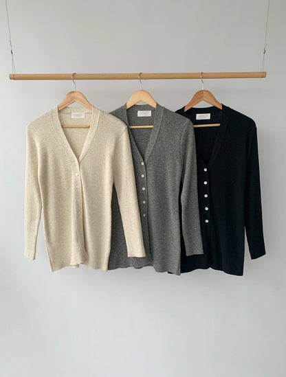 half slit cardigan (pre-order)