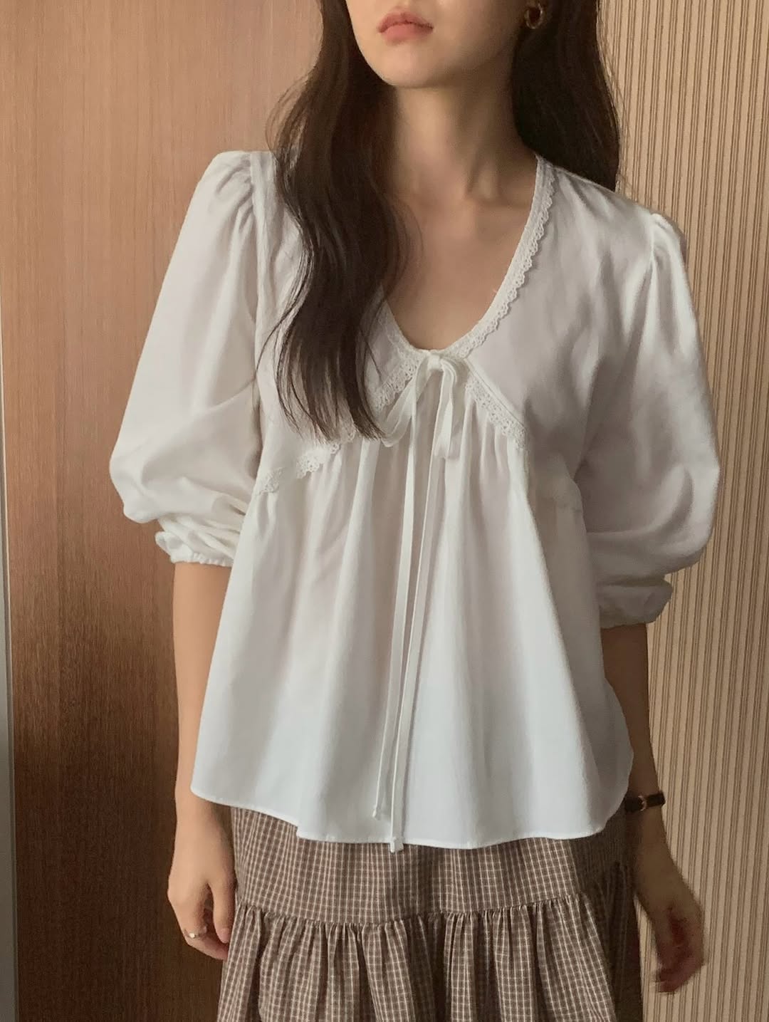 bell lace cotton blouse (pre-order)