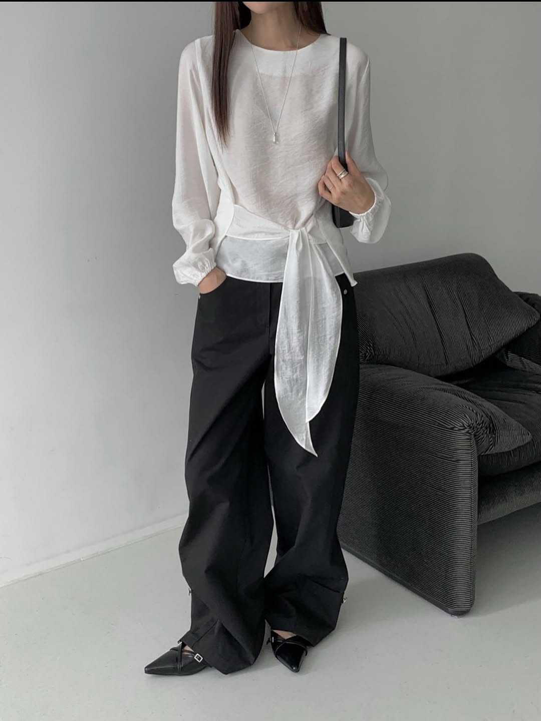 kaye tie blouse