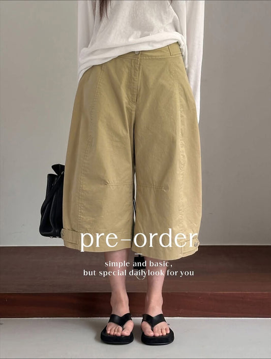 snap bermuda pants (pre-order)