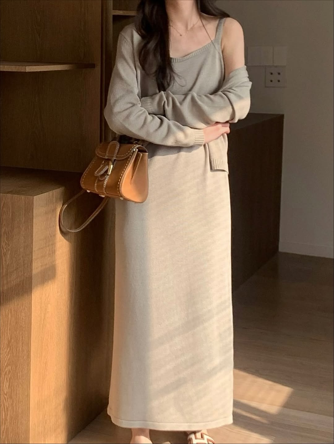 remi knit  cardigan set