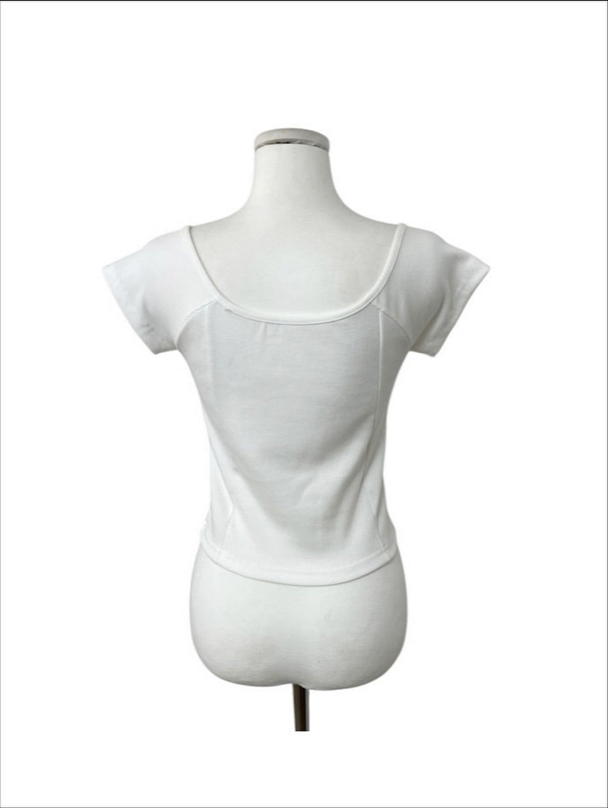 rene pearl button tee