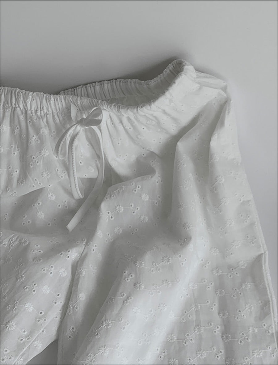 flora eyelets pants