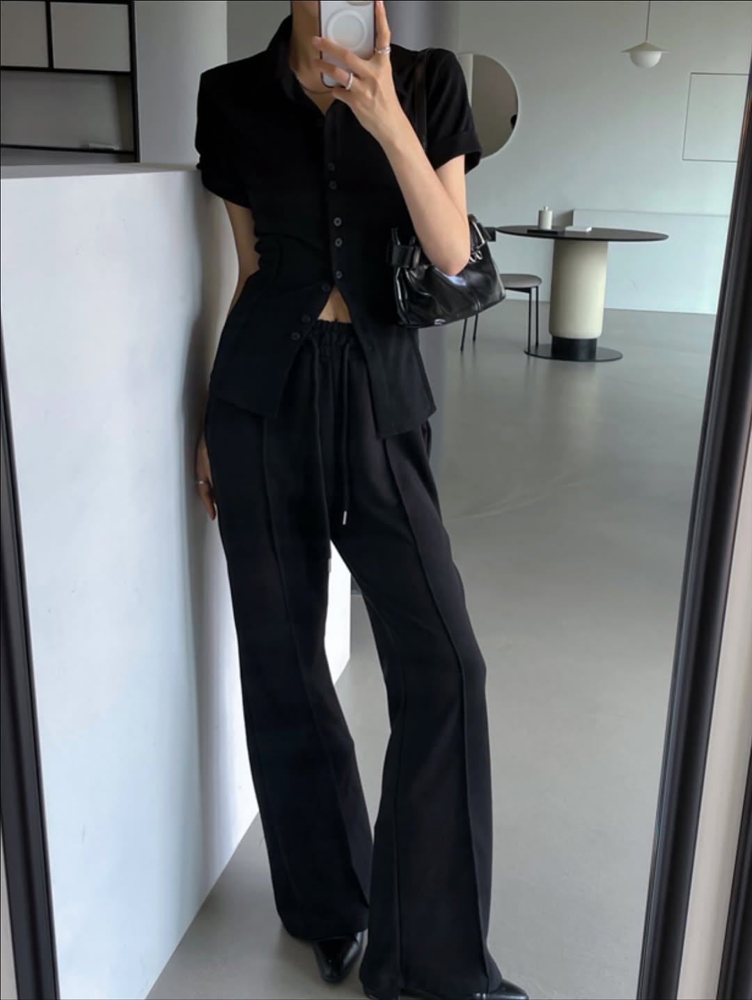 slim pintuck top
